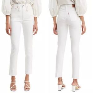 Levi’s 501 Skinny White Jeans Button Fly 25x28